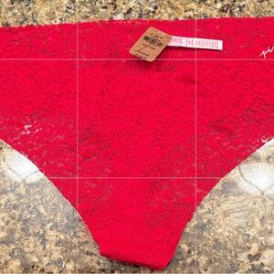 Victoria's Secret Vibrant Red Lace Briefs